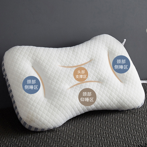 轻奢SPA按摩枕单人枕芯一只装 护颈成人睡眠枕头纤维分区按摩枕头