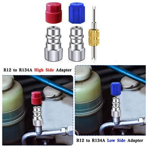 R12-dən R134A 1/4'' yüksək və aşağı təzyiq çevirici fitinq