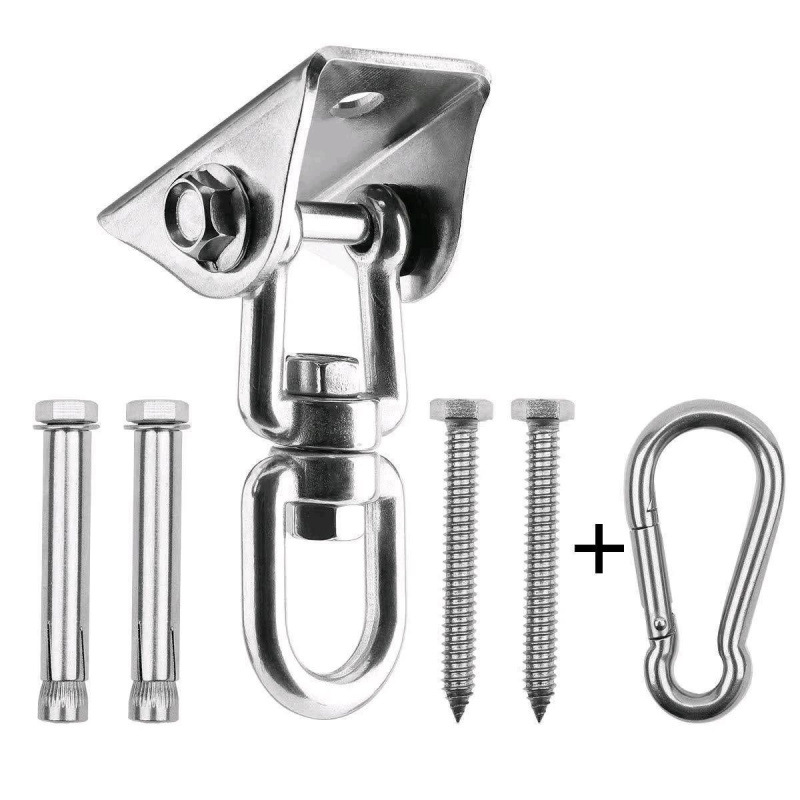 304不锈钢360度旋转吊顶秋千挂钩承重沙袋空中吊环瑜伽吊床专用