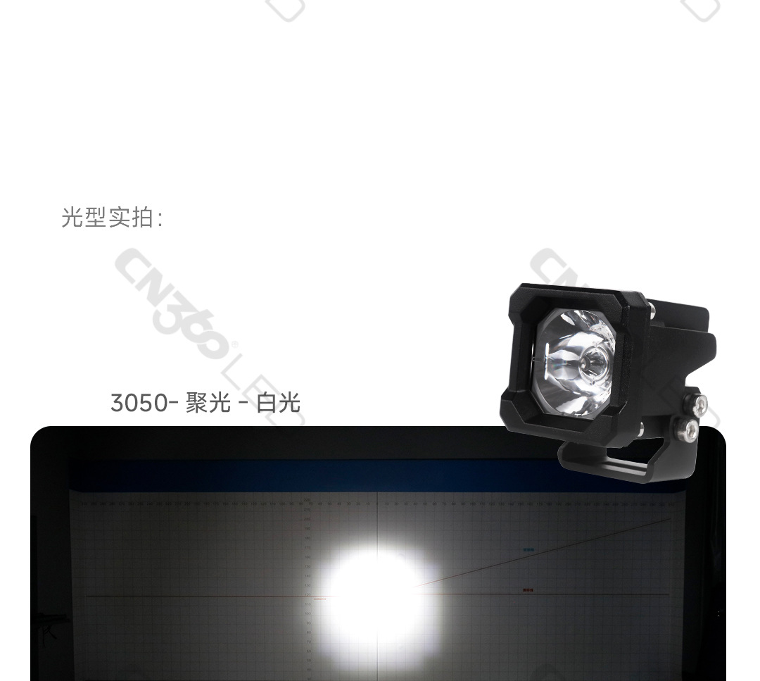 Cn360 3050 Model 2-Inch 25W High-Brightness Led Car Work Light Off-Road Vehicle Modified Auxiliary Lighting Searchlight