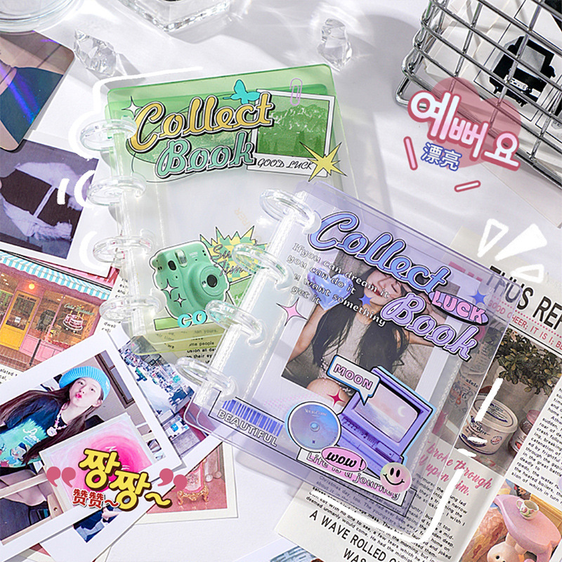 Nuevo álbum de tarjetas acrílicas de alto valor One Palace Mini hebilla de hongo portátil Love Bean Polaroid Small Card Album