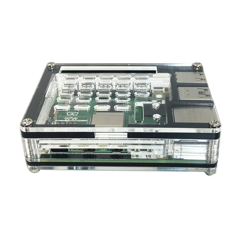 Пластиковый корпус Raspberry Pi 5 поколения 210 совместимый PWM управление температурой радиатор активного охлаждения прозрачный корпус Raspberry Pi 5B
