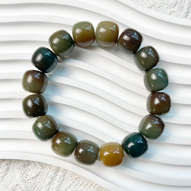 Original Ecología rica multi-tesoro pulsera de raíz de Bodhi color caramelo solo círculo bobinado suave tiro alto tres colores pulsera Bodhi