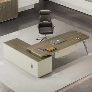 Computer Desk, President Desk and Chair, Supervisor Desk, Office Desk, Simple Modern Manager Office Furniture, Single Cross-Border