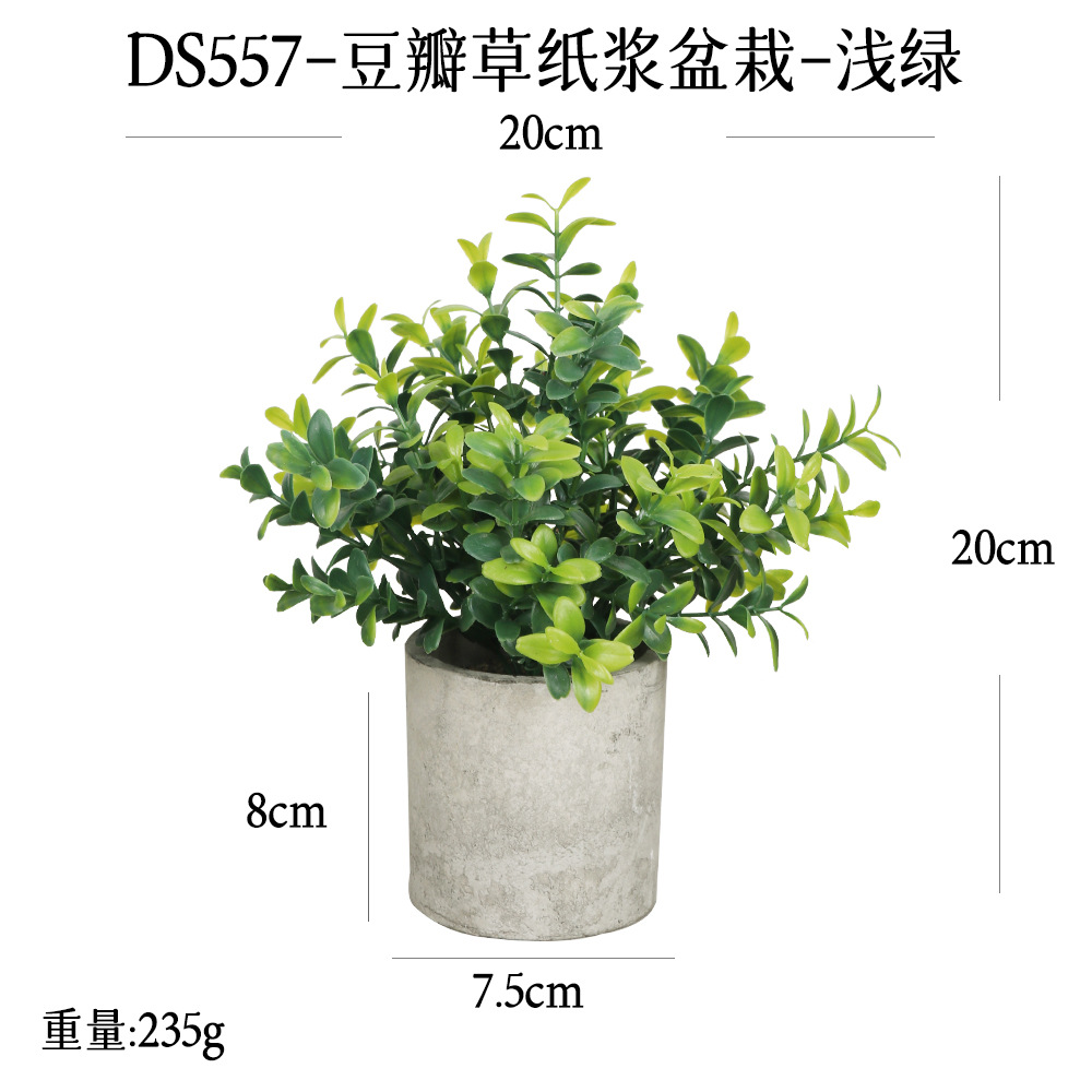 Más de 240 combinaciones populares de macetas con plantas verdes artificiales, decoraciones para el hogar, flores artificiales, bonsáis cilíndricos de pulpa de papel.