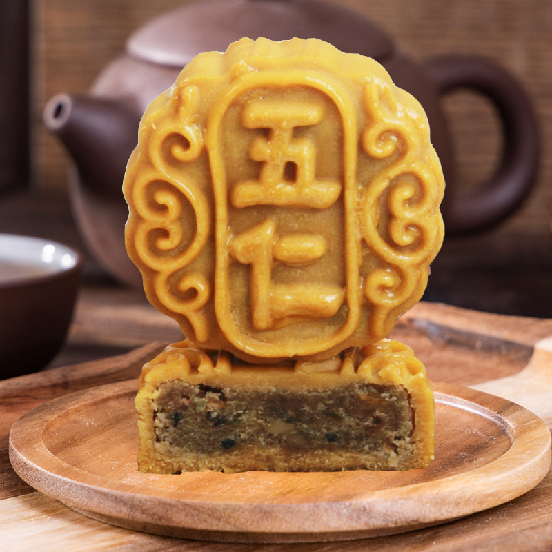 広東風月餅、小豆、胡麻、卵黄、五穀入り、中秋節ギフト、従業員向け菓子、個包装、卸売|undefined