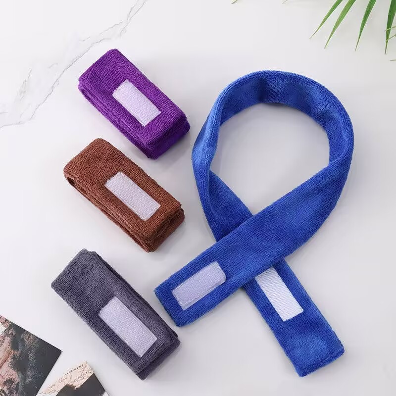 Diademas al por mayor, diademas para teñir y rizar el cabello, tiras de algodón absorbentes para peluquerías y salones de belleza, diademas gruesas para evitar fugas laterales.