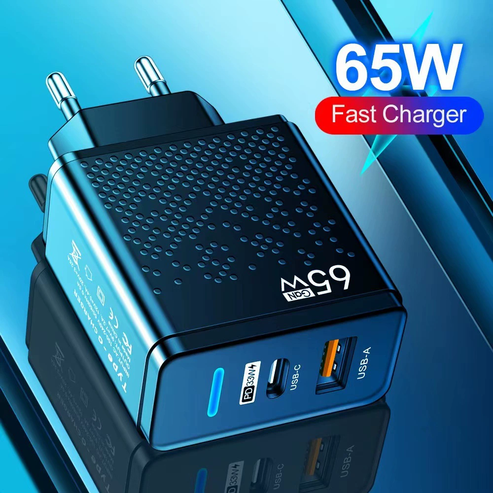Зарядное устройство USB+PD Type-C, ABS-пластик, варианты вилок EU/US/UK, 5V/2.4A