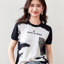 R5103��Ƹз�ʽ�ڰ��Ứ������֯T��Ůװ2026�����п�������