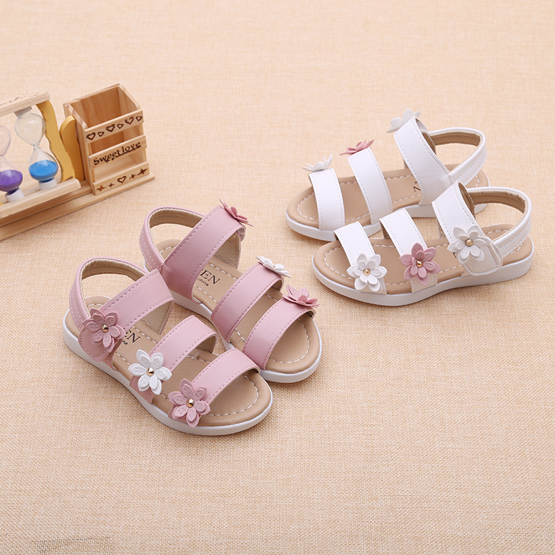 2026 Summer New Children's Sandals, Girls' Floral Princess Shoes, Roman Shoes for Older Children, Baby Shoes, Foreign Trade Wholesale