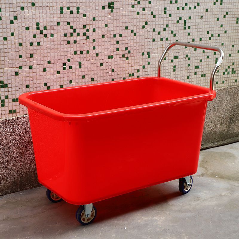 塑料水洗房推布车手推落布车服装周转车带轮子方箱布草车服务车