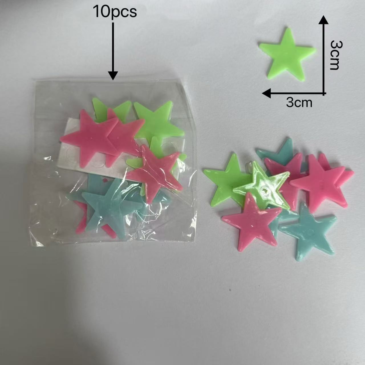 Estrellas nocturnas, luna, pared luminosa pegada a la Sala de estar del dormitorio, decoración de la pared de la fiesta, pegatinas fluorescentes de distribución transfronteriza