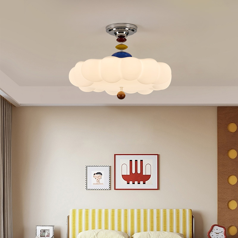 Luz de techo del dormitorio Memphis nubes luz de techo crema viento creativo sentido avanzado dormitorio de niños luminarias 461L