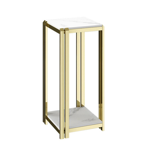UG73 light luxury slate flower stand stainless steel living room interior decoration ornaments floor-standing hotel flower pot storage rack free