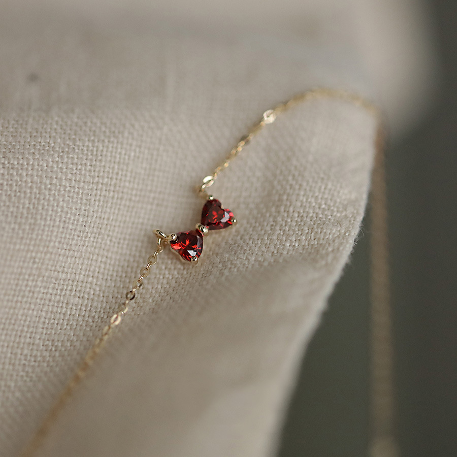 Bow Knot Pattern 1 Piece 925 Sterling Silver Bow Knot 925 Sterling Silver Cable Chain Necklace