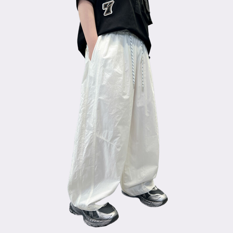 男の子の白いパンツ夏薄い 2025 新しい子供の夏防蚊パンツ男の子ルーズトレンディな夏のズボン|undefined