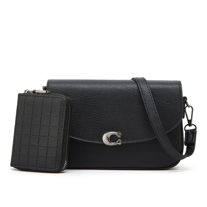 Bolso de mujer 2026 nuevo bolso de cuero suave portátil de hombro, bolso cuadrado simple de gran capacidad