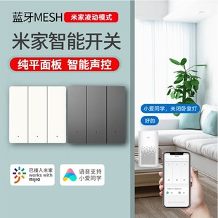 Bluetooth Mesh Smart Switch Mobile Phone Remote Control Voice Control Wireless Dual Control Has Been Connected to Mijia App