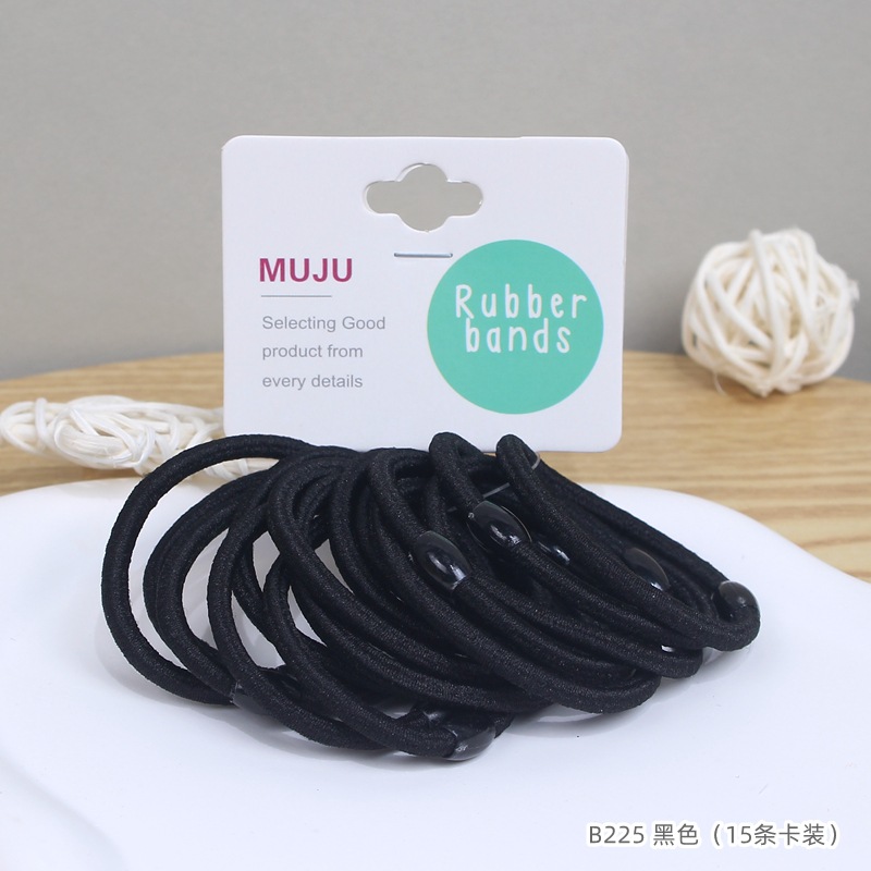 [Carga de tarjeta] sensación de alto nivel coreano de cabello de código de barras de moda de alta elasticidad de cabello anillo de cabello correa de cola de caballo