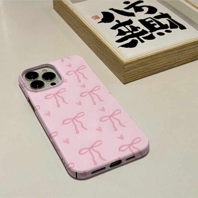 Phone Case (apple iPhone17) 2-in-1 Bow Design, Double-Layer Protective Shell