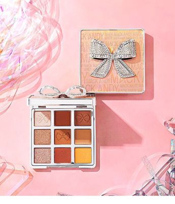 玛可安迪蝴蝶结炫彩九色眼影盘初学者|ms