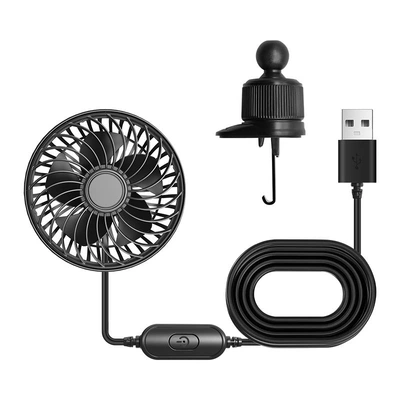 New Car Fan, Car Air Vent Small Fan, USB In-Car Mini Desktop Fan, Wholesale Truck Fan (Digər kiçik elektrik cihazlar) - air-outlet-5-blade-usb-single-head-fan