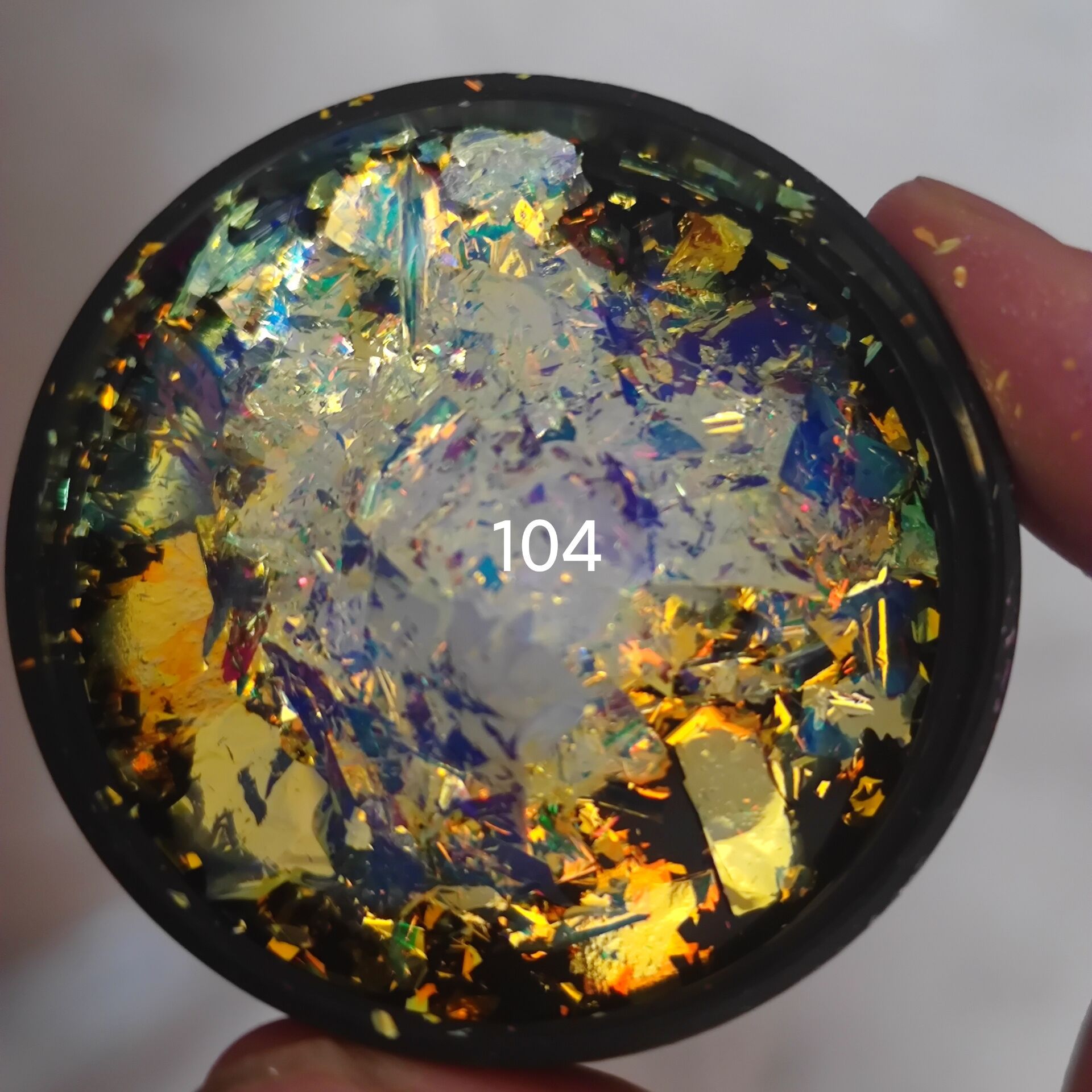 批发新品高亮大片欧泊粉变色龙云锦粉粗片透明变色龙雪绒粉1g