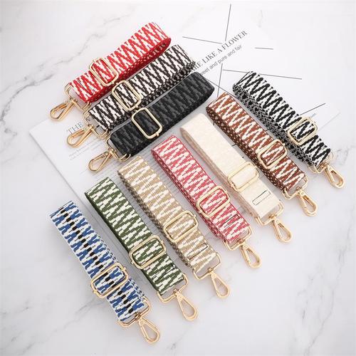 Cross-border bag straps, fashionable new widened shoulder straps, webbing, adjustable long bag straps, stress-reducing, versatile contrasting color shoulder straps
