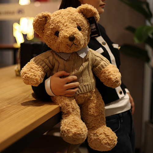 Cute Teddy Bear Plush Toy Hug Bear Plush Doll Sleep Bear Stuffed Animal Girls' Birthday Children's Gift