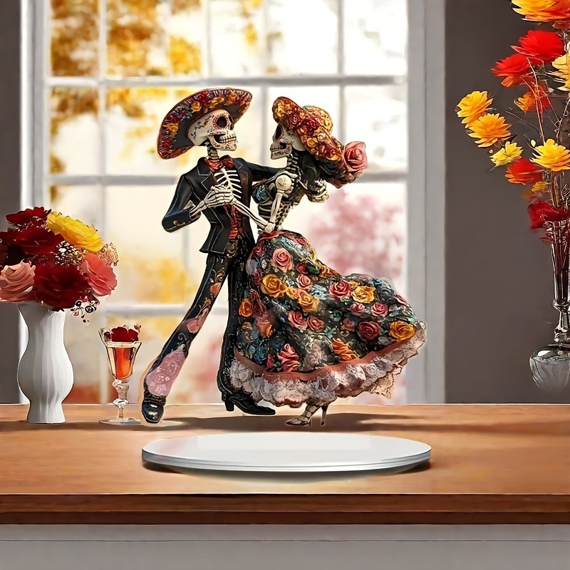 1pc hueso decoración de baile 2D festividad de la muerte con decoración base decoración multifuncional