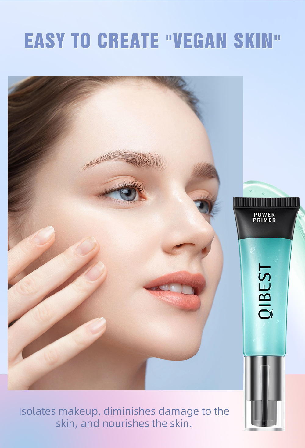 QiBest Pre-Makeup Gel Moisturizing Pore-Invisible Base Gel Pre-Makeup Base Cream Pre-Makeup Gel Cross-border Item Picture