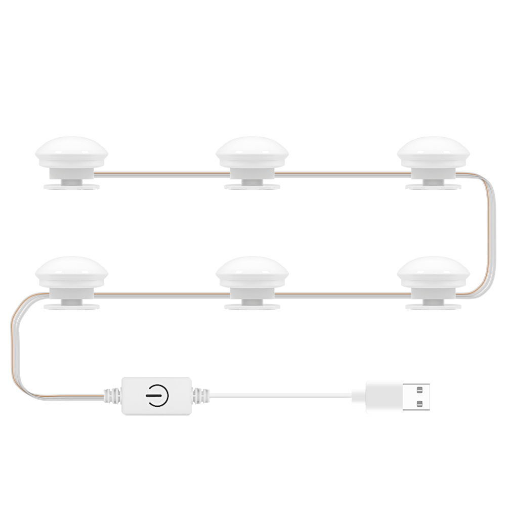 LED touch mirror, front headlights for mirror, dressing table, fill light, bulb, three colors