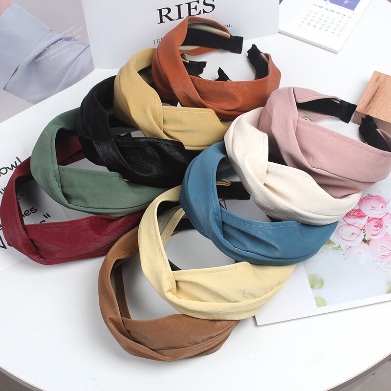 2026 New Korean Style Popular Soft Leather Ultra-Wide Cross Headband for Women, Simple Face-Washing Hairband, Hair Accessory 2026 New Korean Style Popular Soft Leather Ultra-Wide Cross Headband for Women, Simple Face-Washing Hairband, Hair Accessory