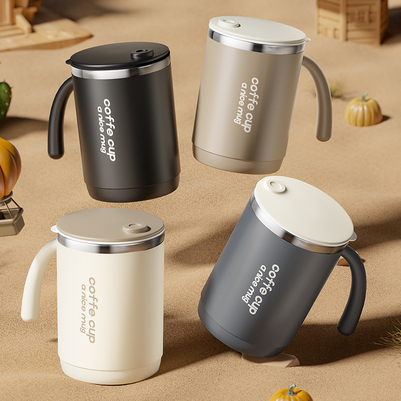 Amazon ステンレス鋼マグ蓋付き二層ホームティーカップオフィスカップル 304 コーヒーカップギフト|undefined