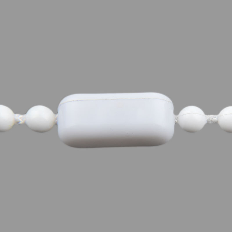 Lanris accesorios de cortina de calidad de exportación Blanco tire Bead roller Shutter accesorios de cortina romana 4,5 tire del cordón de una sola pieza hebilla de cuentas