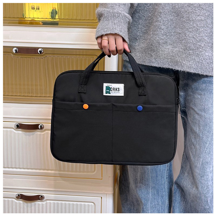 Korean Casual Solid Color Laptop Handbag 14/ 16inch Tablet Protective Cover Storage Bag iPad