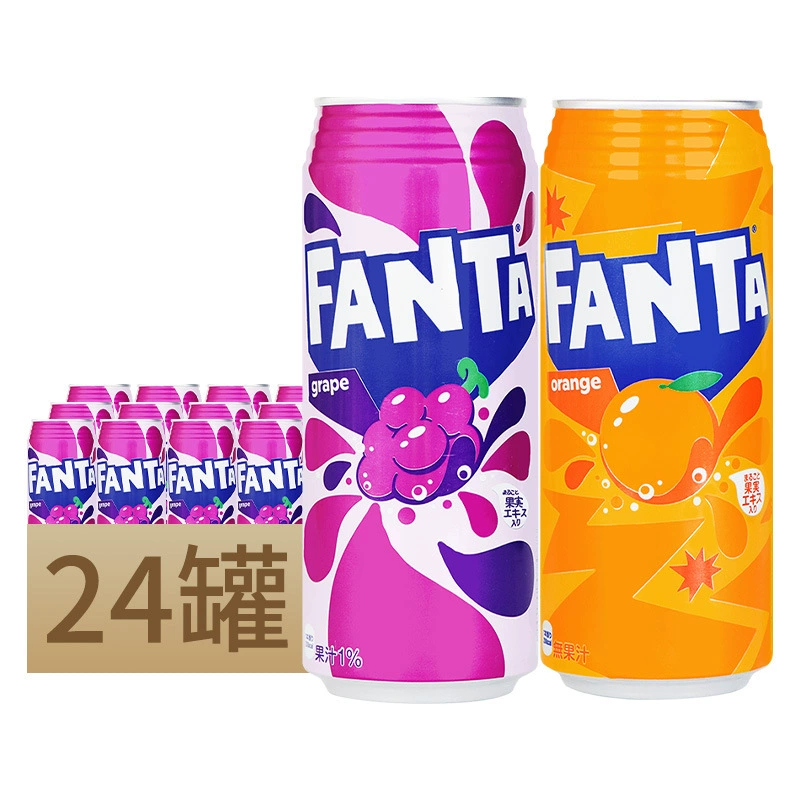 Япония импортировала газированный напиток Coca-Cola Fanta со вкусом апельсина/винограда, 500 мл * 24 банки в коробке, фруктовая сода.