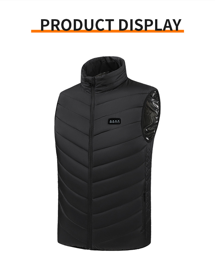 21 beheizte Zonen, elektrisch beheizte Jacken für Damen und Herren, Sportbekleidung, beheizter Mantel, Graphen-Heizmantel, USB-Heizjacke für Camping – Detail 14