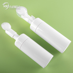 Spot 100ml120ml150ml200ml mousse foaming bottle PET plastic sub-bottling silicone brush foam bottle
