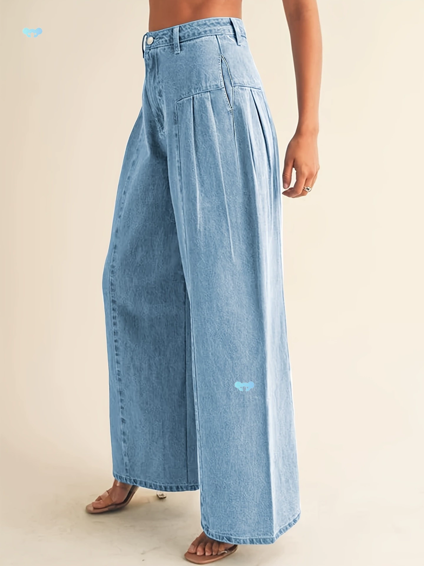 Женские мешковатые джинсы с высокой талией, свободные бойфренды с широкими штанинами, кросс-бордер