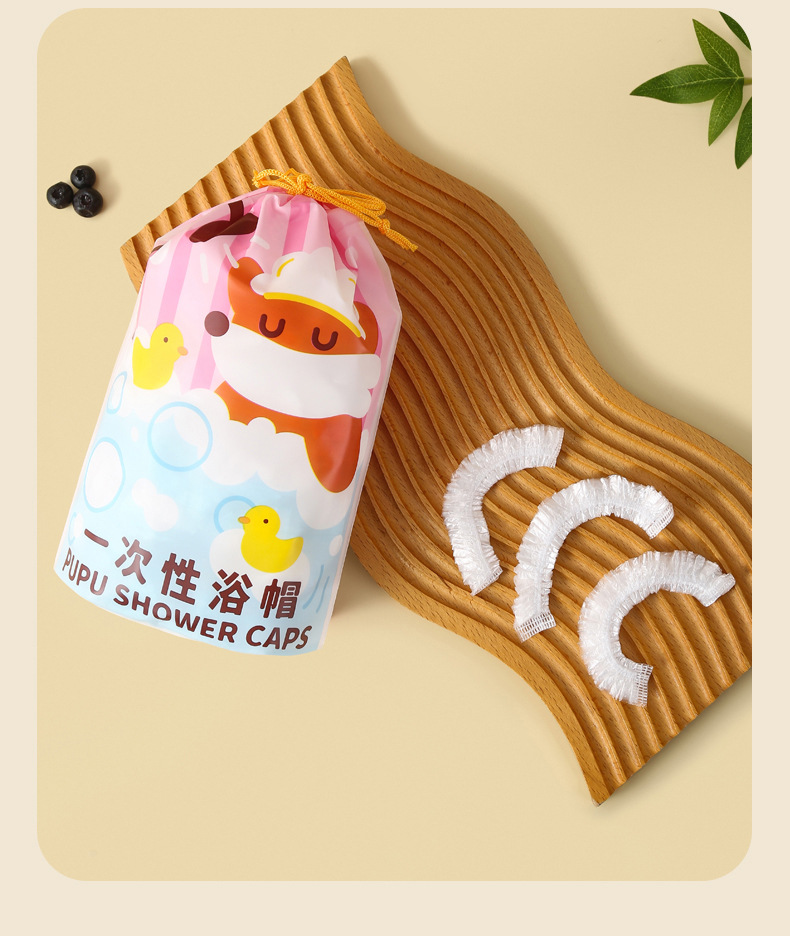  FaSoLa Life 一次性加厚浴帽 100只1袋 防水洗澡头套 染发专用帽子