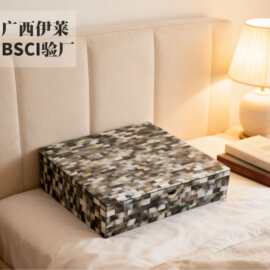 25款酒店欧式轻奢鲍鱼贝壳首饰盒 项链手链首饰木质收纳盒