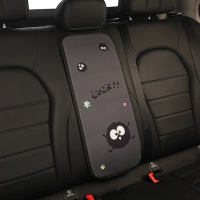 Backrest Pad, Polyester, Easy to – Armrest box pad - two-color-briquettes-black-rear-armrest-box-mat