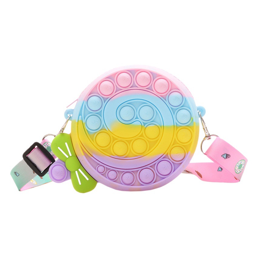 Silicone bag cartoon children's messenger bag cute girl little boy coin purse Princess accessories bag Fashion Bag