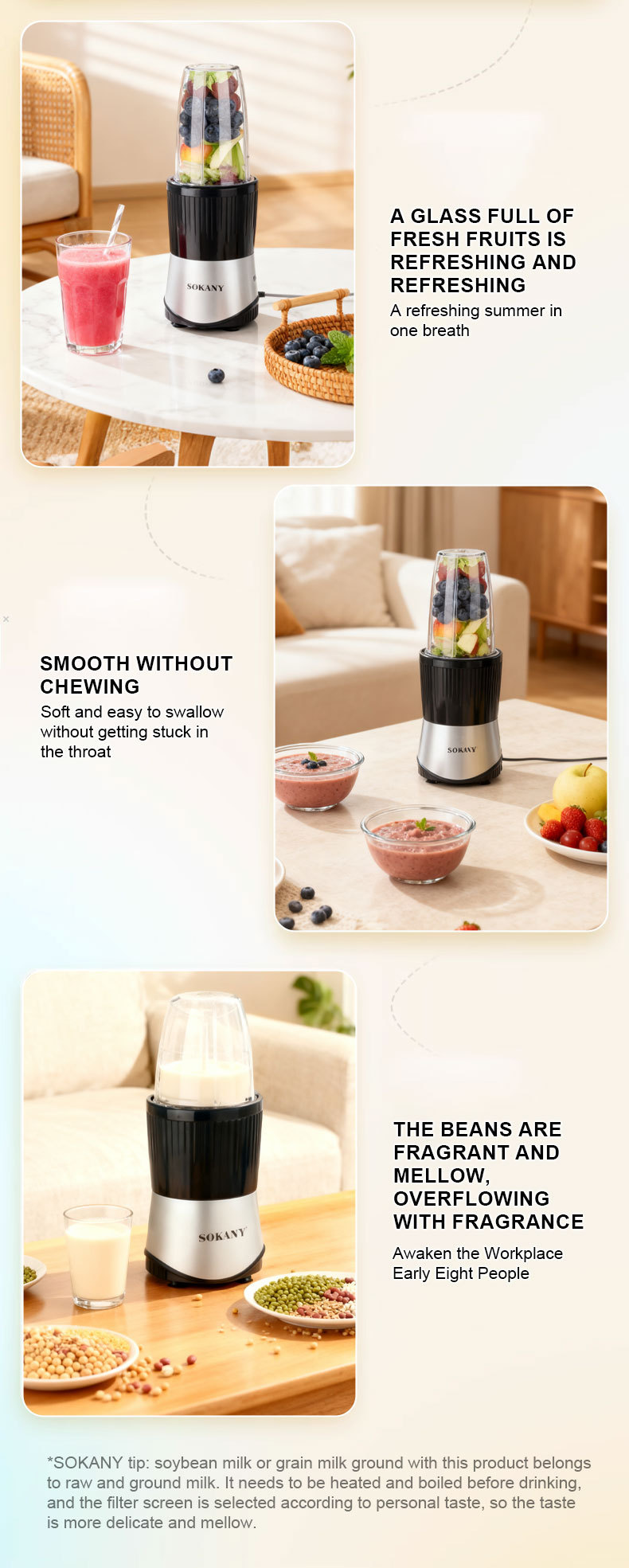 High Speed Smoothie Maker 6 In 1 Blender Food Processor Juicer_voghion.com