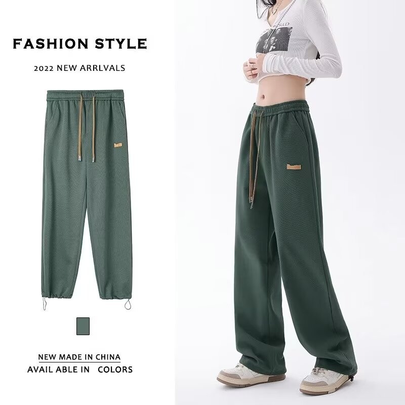 Pantalones casuales de primavera y otoño para niños pareja pantalones largos rectos sueltos 2026 estilo de Hong Kong nuevo image 2