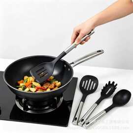 管柄尼龙厨具家用不粘锅烹饪铲勺漏勺粉爪压薯器密勺打蛋器现货