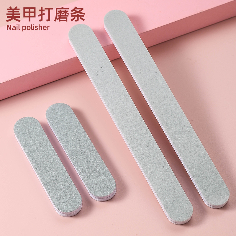 Sponge Bright Nail Double Sided Manicure EVA Polishing Strip Gold and Silver Jewelry Silver Rod Polisher Bright Nail File Manicure Polish Strip 