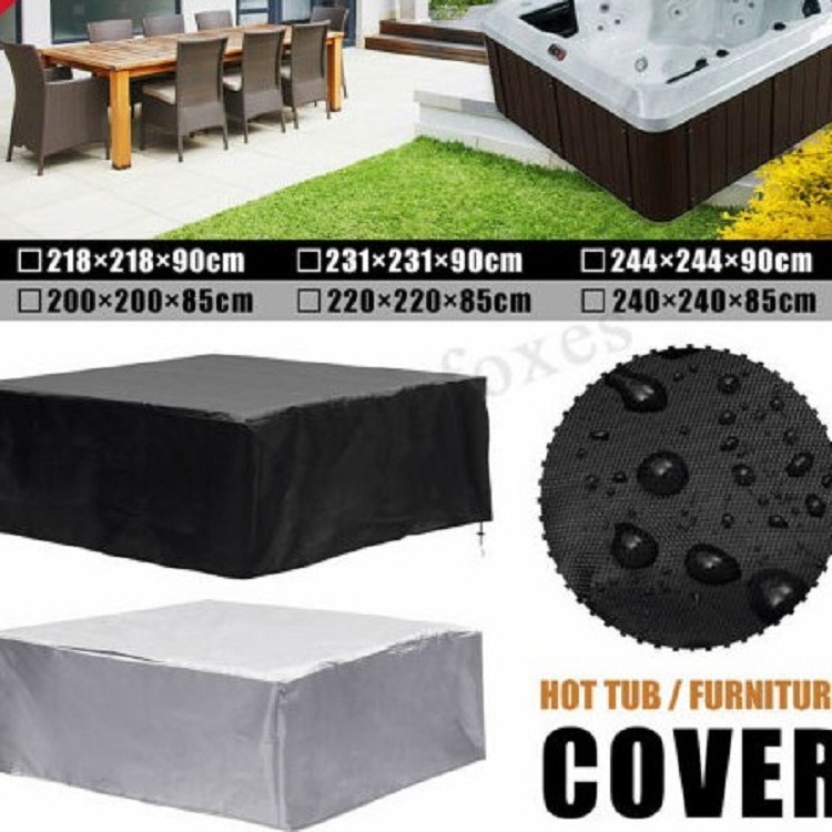 跨境 210D牛津布spa浴缸室内外泳池防水防尘罩  落叶保护罩|ms