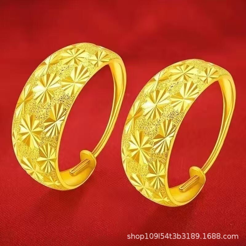 【Slow Color Fading】Vietnamese Sand Gold Color Starry Sky Earrings Meteor Shower Round Earrings Women's Live Broadcast Wholesale Supply 【Slow Color Fading】Vietnamese Sand Gold Color Starry Sky Earrings Meteor Shower Round Earrings Women's Live Broadcast Wholesale Supply